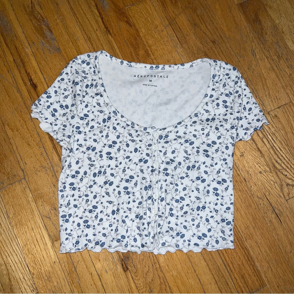 Aeropostale Button up Baby Tee